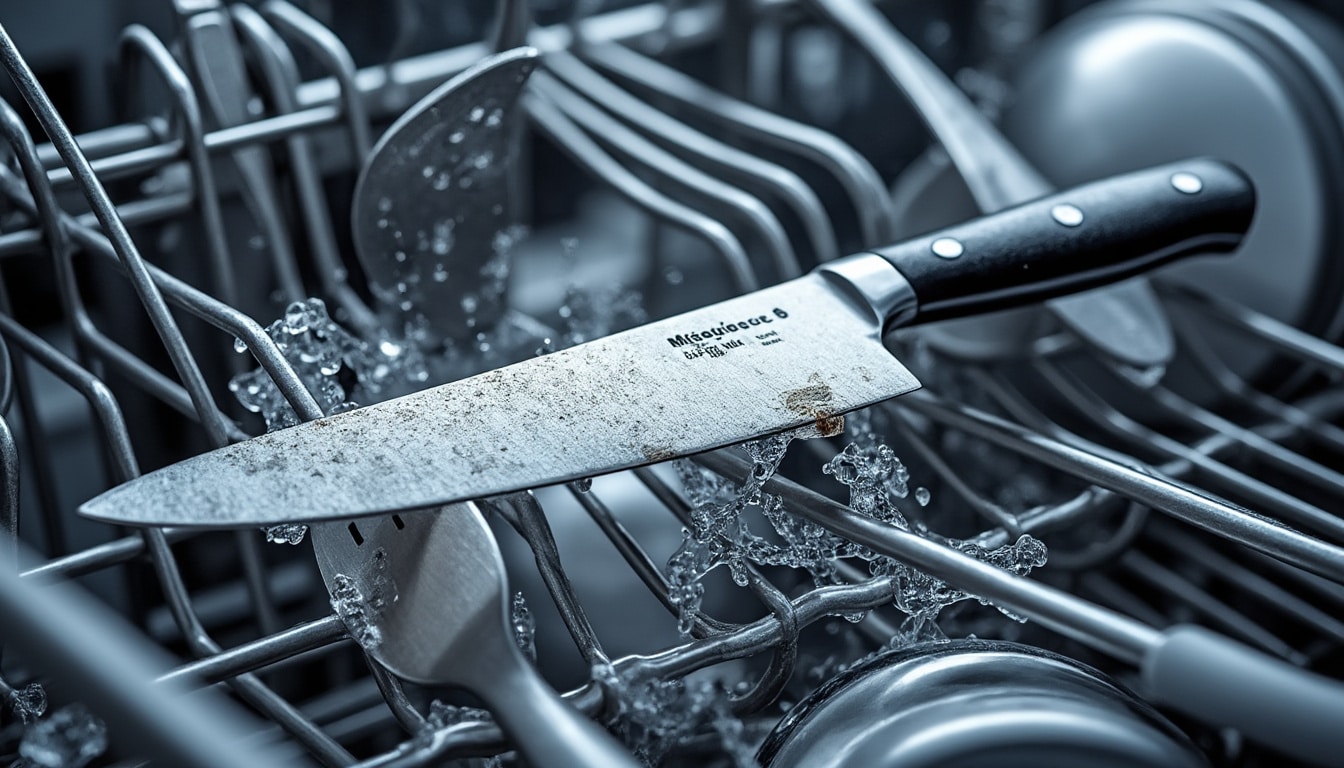 Couteau au lave-vaisselle : pourquoi c&rsquo;est déconseillé